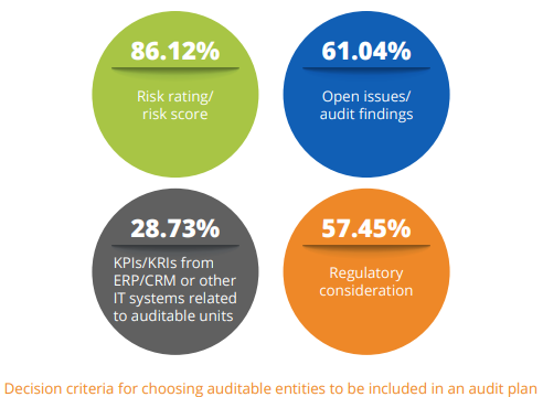 Decision criteria for choosing auditable entities to be included in an audit plan